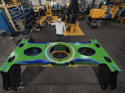 Tecnología 3D para la industria 4.0, escaneado 3D de pieza de gran tamaño